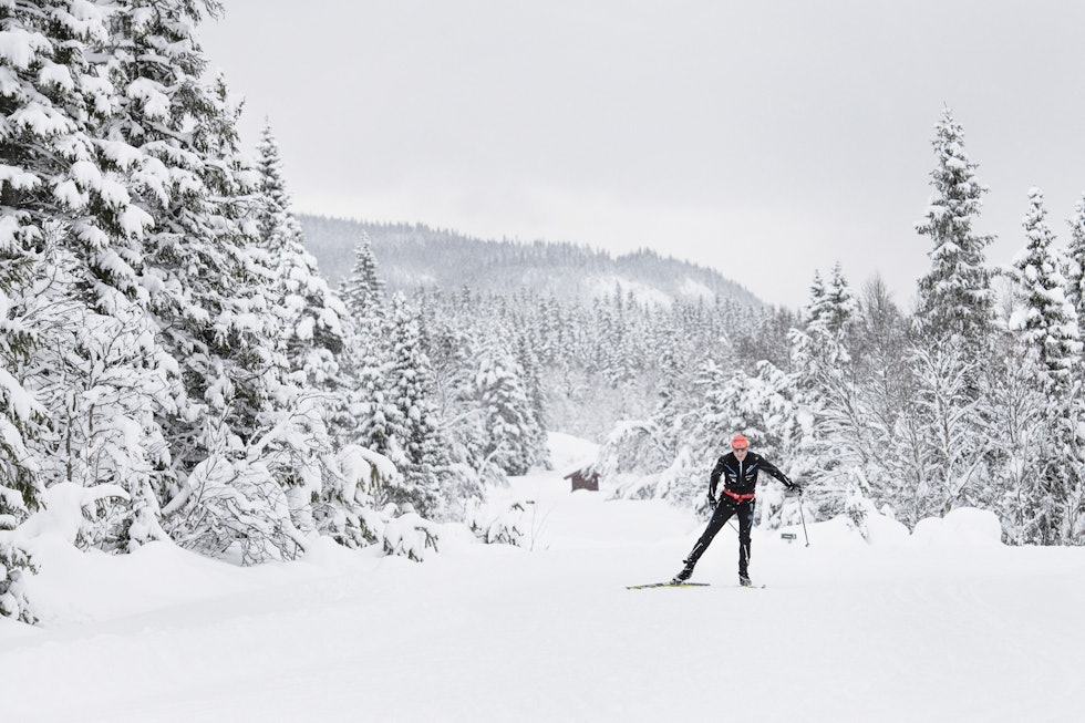TRENING: Med skøyteski denne dagen. Foto: Anki Grøthe anders aukland beitostølen