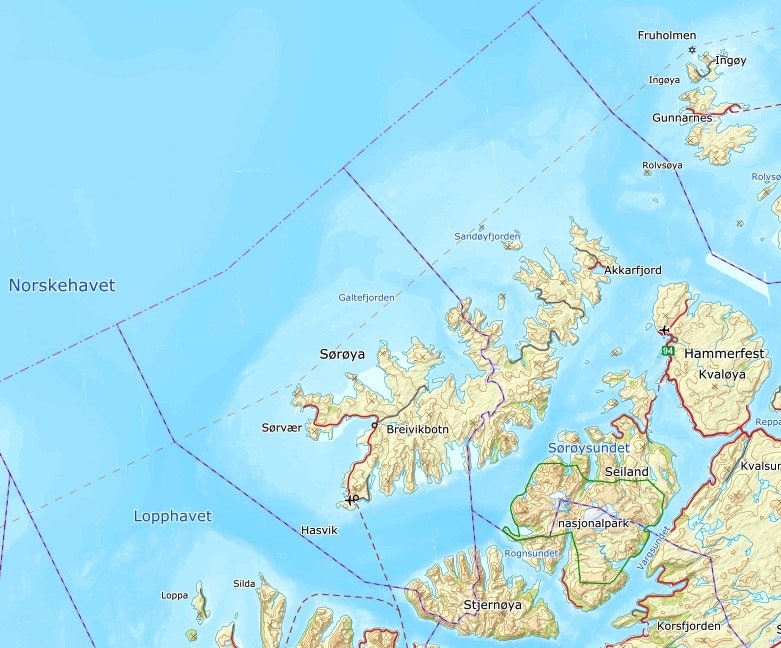 sørøya kart