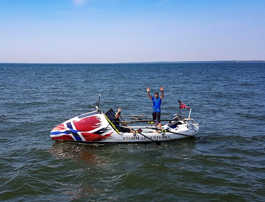 VED GODT MOT: Fra starten i Manhattan. Foto: Atlanterhavsroerne 2018 VED GODT MOT: Fra starten i Manhattan. Foto: Atlanterhavsroerne 2018