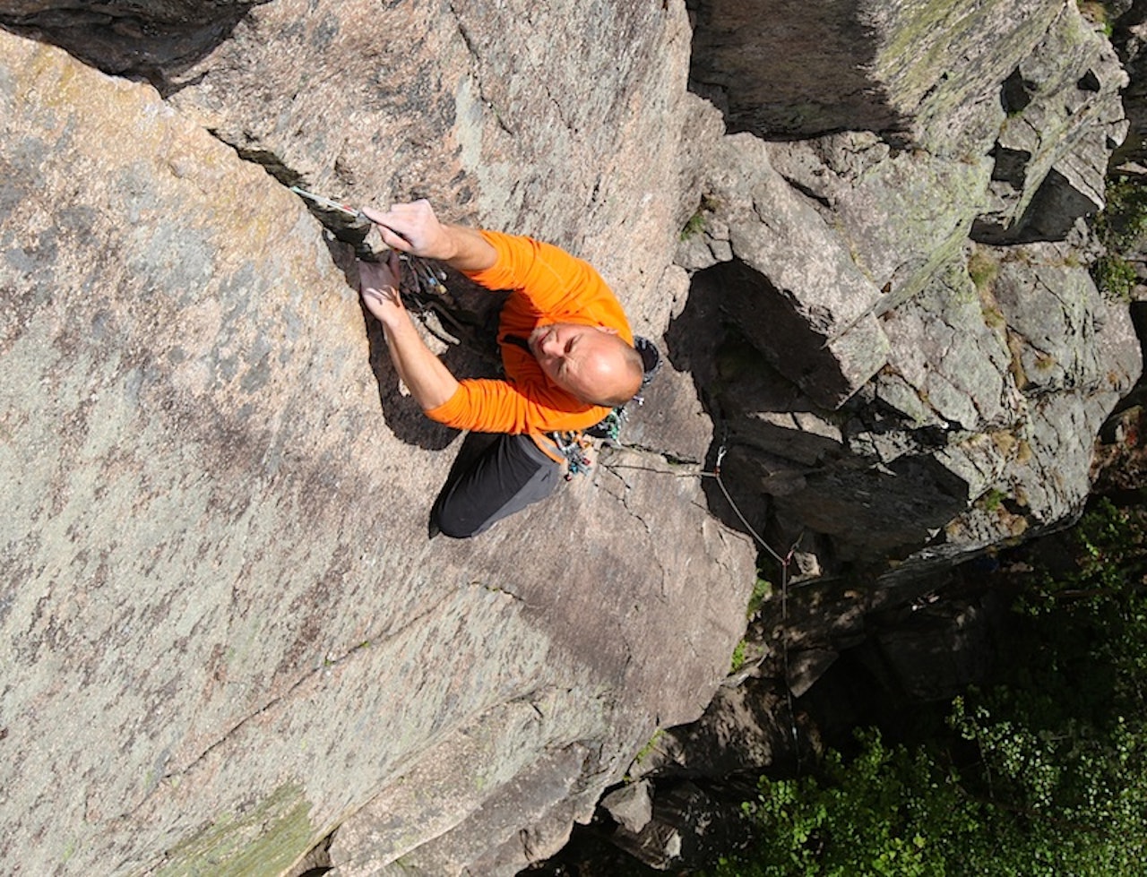 Er dette drømmeruta? Erik Neergaard koser seg på Fandens hekletøi (6+) på Kolsås. Foto: Dag Hagen