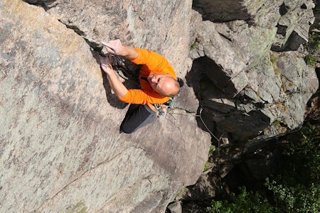 Er dette drømmeruta? Erik Neergaard koser seg på Fandens hekletøi (6+) på Kolsås. Foto: Dag Hagen