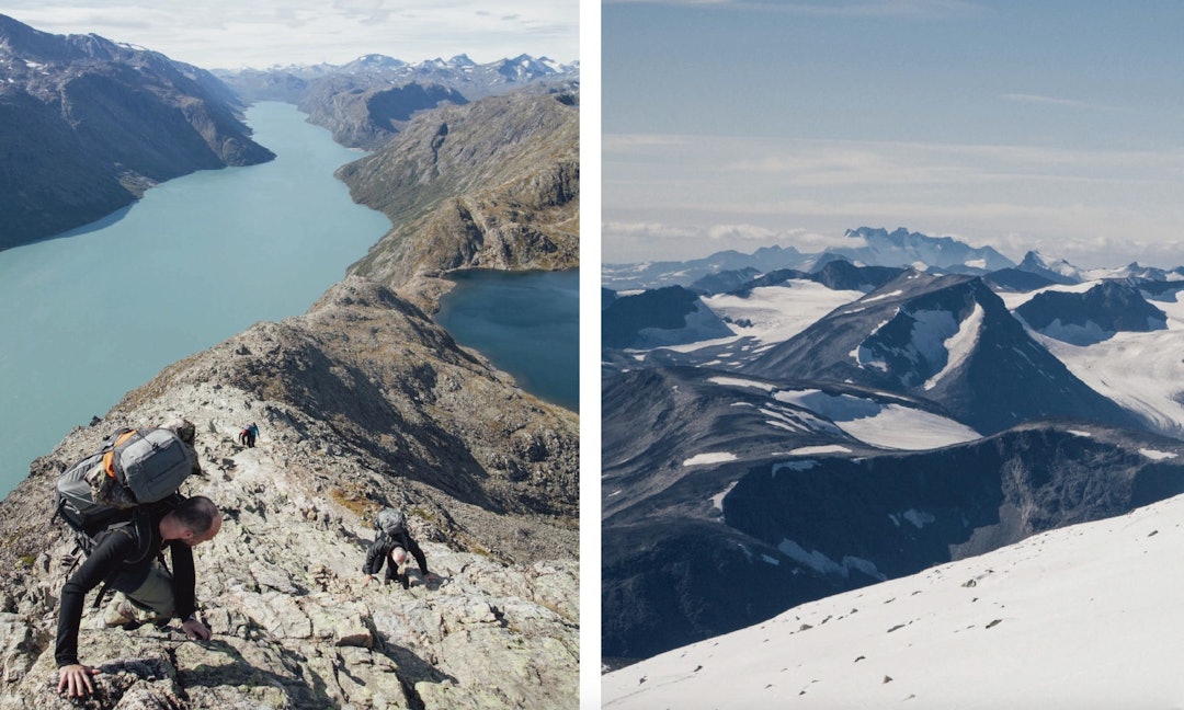 1. KLYVETUR: Lars Erik Hille klyver sakte men sikkert nedover den folksomme Besseggen. 2. LETT Å BEGEISTRE:  Kvasse tinder og skitne brearmer er eksotisk nok for Irene. De har kun tre fjell over 1000 meter, og ingenting som kan minne om en isbre. 1. KLYVETUR: Lars Erik Hille klyver sakte men sikkert nedover den folksomme Besseggen. 2. LETT Å BEGEISTRE:  Kvasse tinder og skitne brearmer er eksotisk nok for Irene. De har kun tre fjell over 1000 meter, og ingenting som kan minne om en isbre.