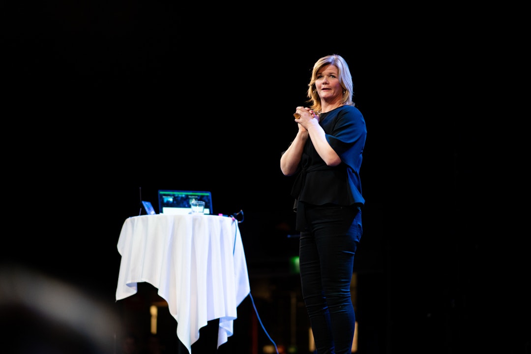 LINDMO-SHOW: Anne Lindmo var med på å dra opp stemningen. Foto: Kyle Meyr LINDMO-SHOW: Anne Lindmo var med på å dra opp stemningen. Foto: Kyle Meyr