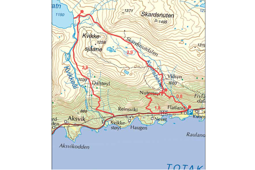 Du starter ved riksvei 362 inntil innsjøen Totak. Totak telemark rauland hardangervidda tur guide