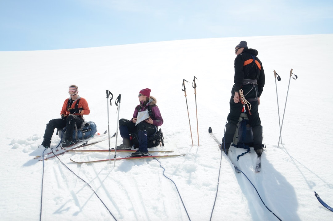 PÅ MED UTSTYRET: Breutstyret er på, også i pausene. Foto: Sandra L. Wangberg PÅ MED UTSTYRET: Breutstyret er på, også i pausene. Foto: Sandra L. Wangberg