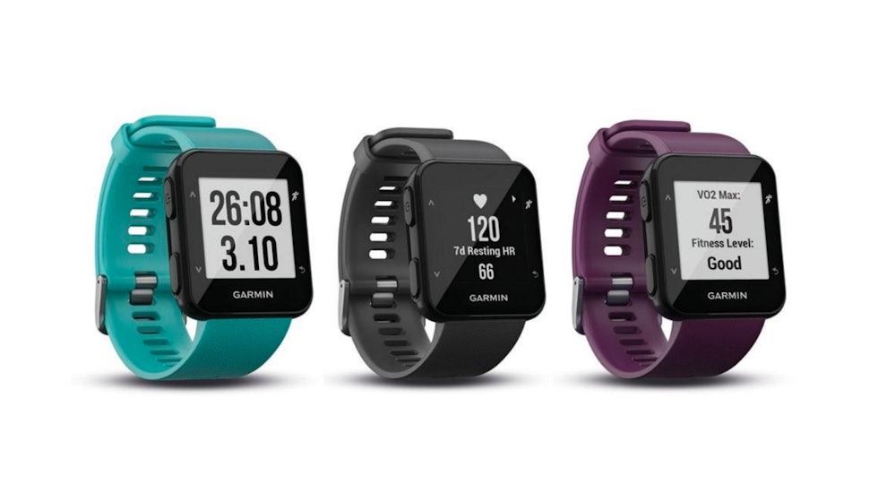 ENKEL: Forerunner 30 er Garmins rimeligste reale treningsklokke. Den har GPS og pulsmåling i håndleddet og kan kobles opp mot nett-tjenesten Garmin Connect. Garmin Forerunner 30