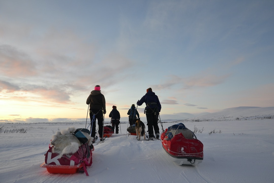 UTE-TIME: Læring pågår. fjellskitur gruppe
