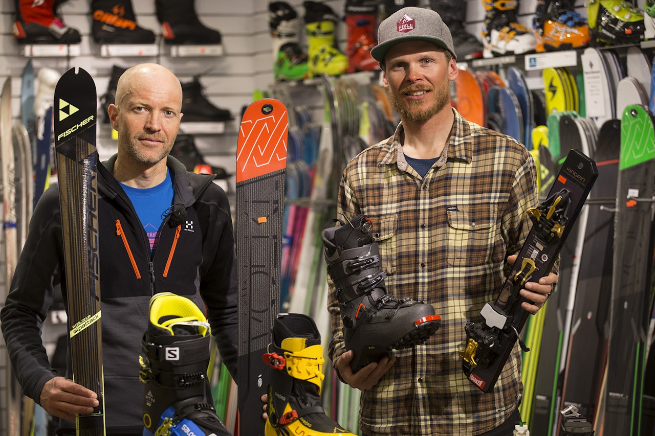 HVA SKAL DU VELGE? Det er en jungel av skiutstyr der ute. Hvordan er det mulig å finne noe som passer ditt bruk? Bård Smestad og Pål Røsrud skal forsøke å lede oss på rett vei. Bilde: Christian Nerdrum HVA SKAL DU VELGE? Det er en jungel av skiutstyr der ute. Hvordan er det mulig å finne noe som passer ditt bruk? Bård Smestad og Pål Røsrud skal forsøke å lede oss på rett vei. Bilde: Christian Nerdrum
