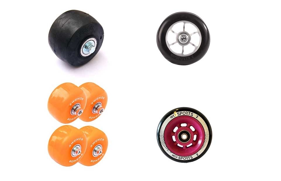 1. Klassisk 2. Skøytehjul 3. Racinghjul 4. Våthjul rulleskihjul