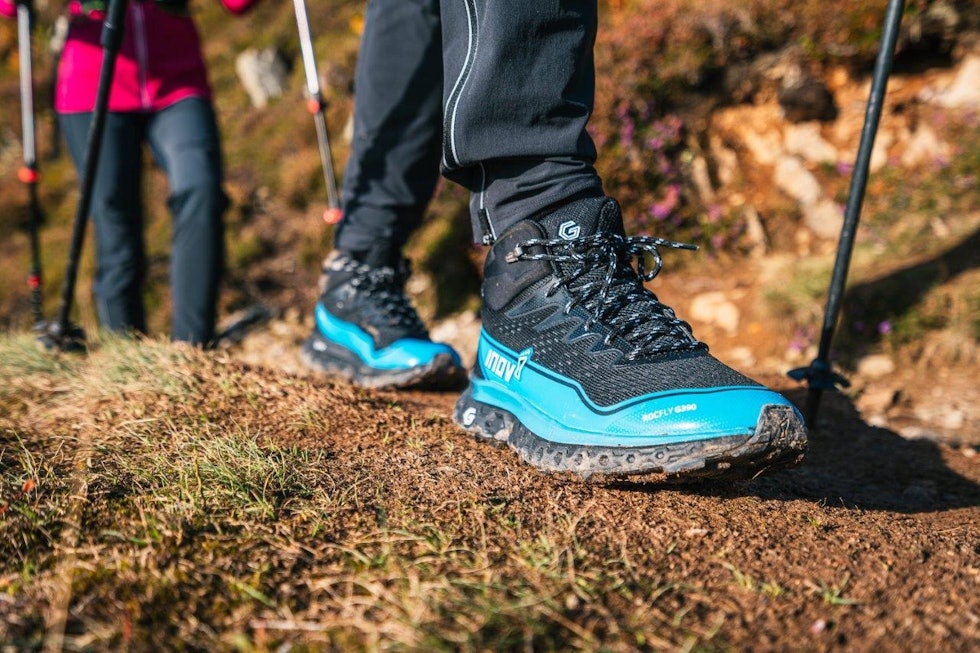 SPRETNE: Inov8 RocFly G 390 skal gi ekstra spenst på stien. INOV8 RocFly G390