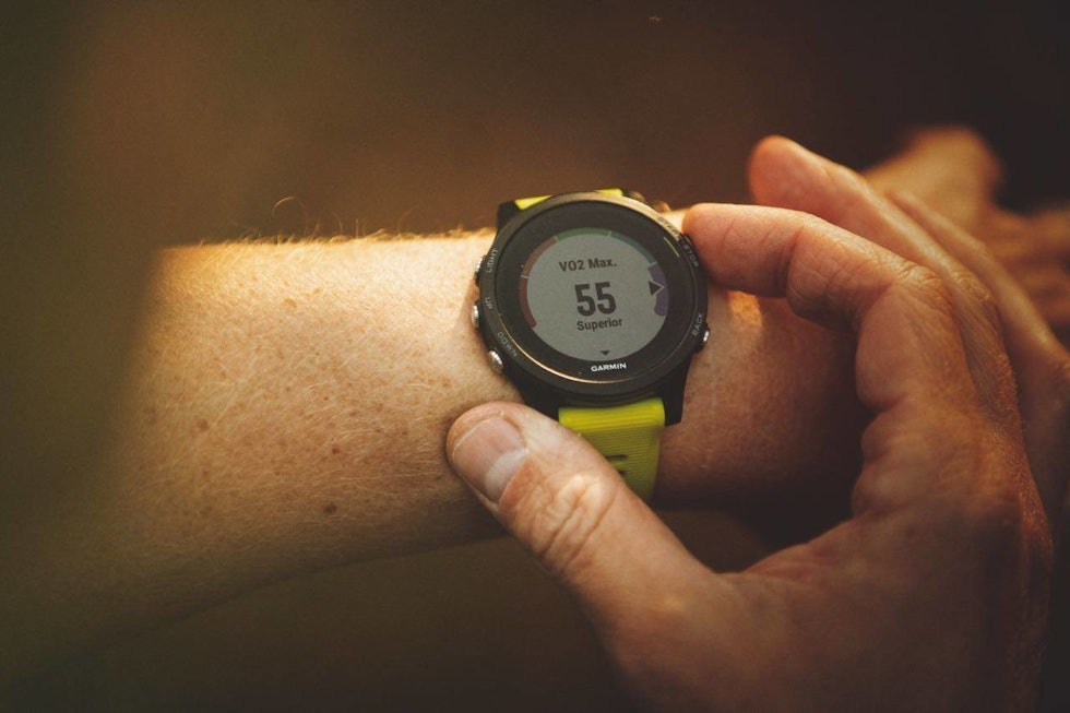 GARMIN-MÅLING: Garmins avanserte klokker beregner o2-opptaket ditt etter en løpeøkt. Garmin formtest