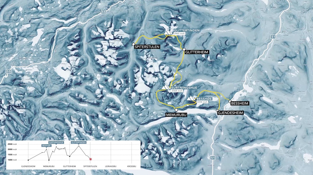 DAG 3: Etappe 3 på Høgruta i Jotunheimen mellom Glitterheim og Spiterstulen via Glittertind. Etappe 3 på Høgruta i Jotunheimen mellom Glitterheim og Spiterstulen via Glittertind.