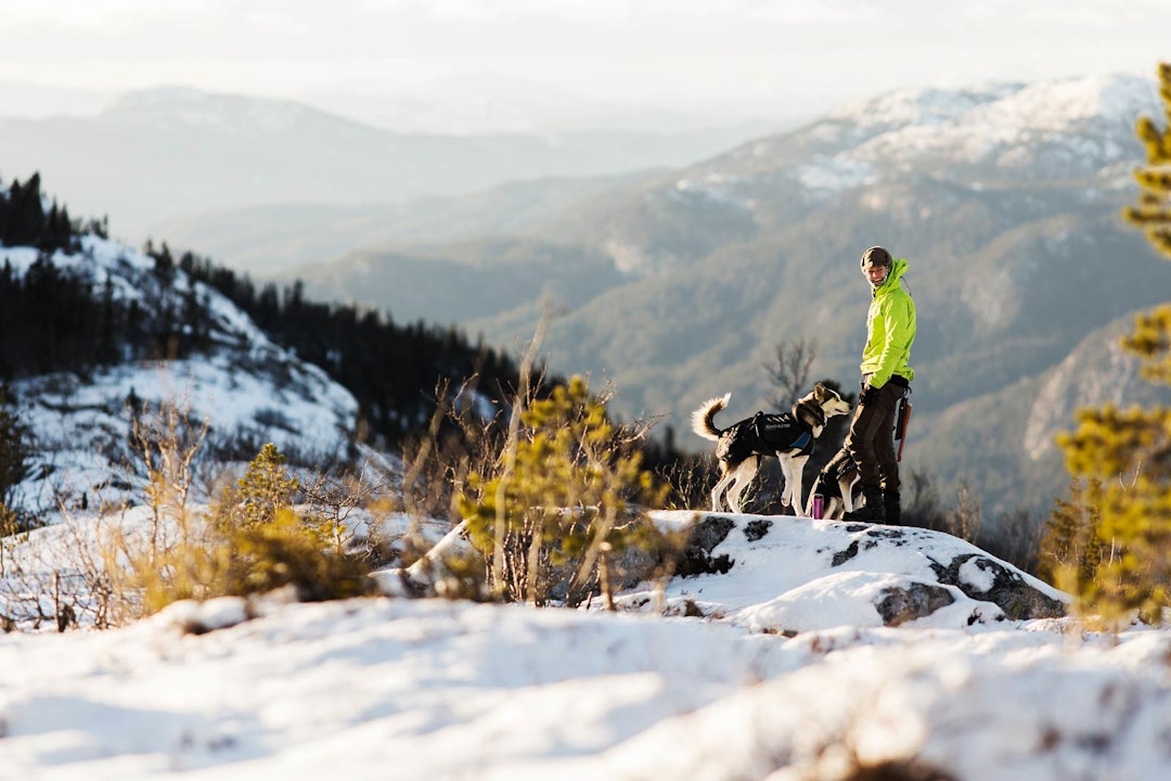 VIDT: Utsikt fra den første leirplassen mot Mælefjell og Seljord. VIDT: Utsikt fra den første leirplassen mot Mælefjell og Seljord.