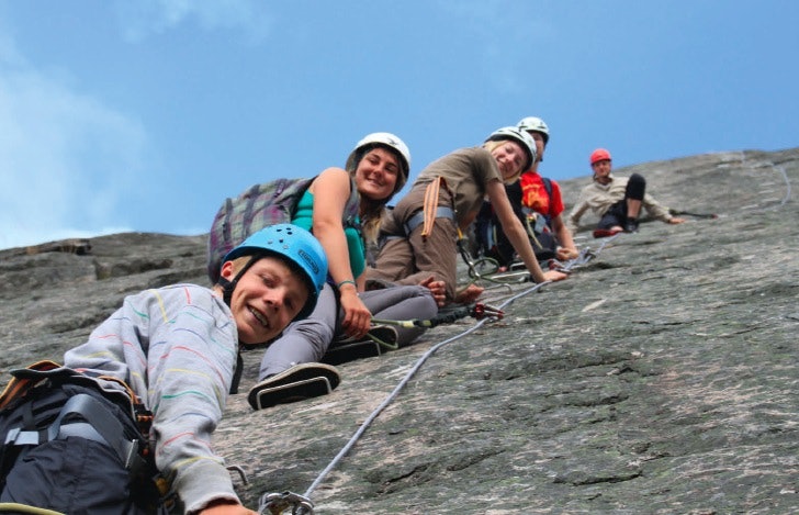 BRATT MORO: Klatrestien på Trogefjell i Åmli har blitt et kjærkomment tilbud lokalt. Foto: Bernd Spelten. via ferrata trogefjell