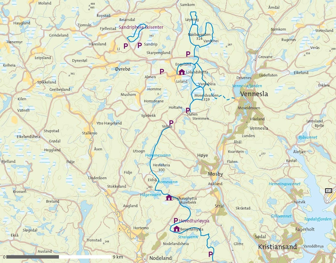 Vinter-i-Kristiansandsområdet-Kart