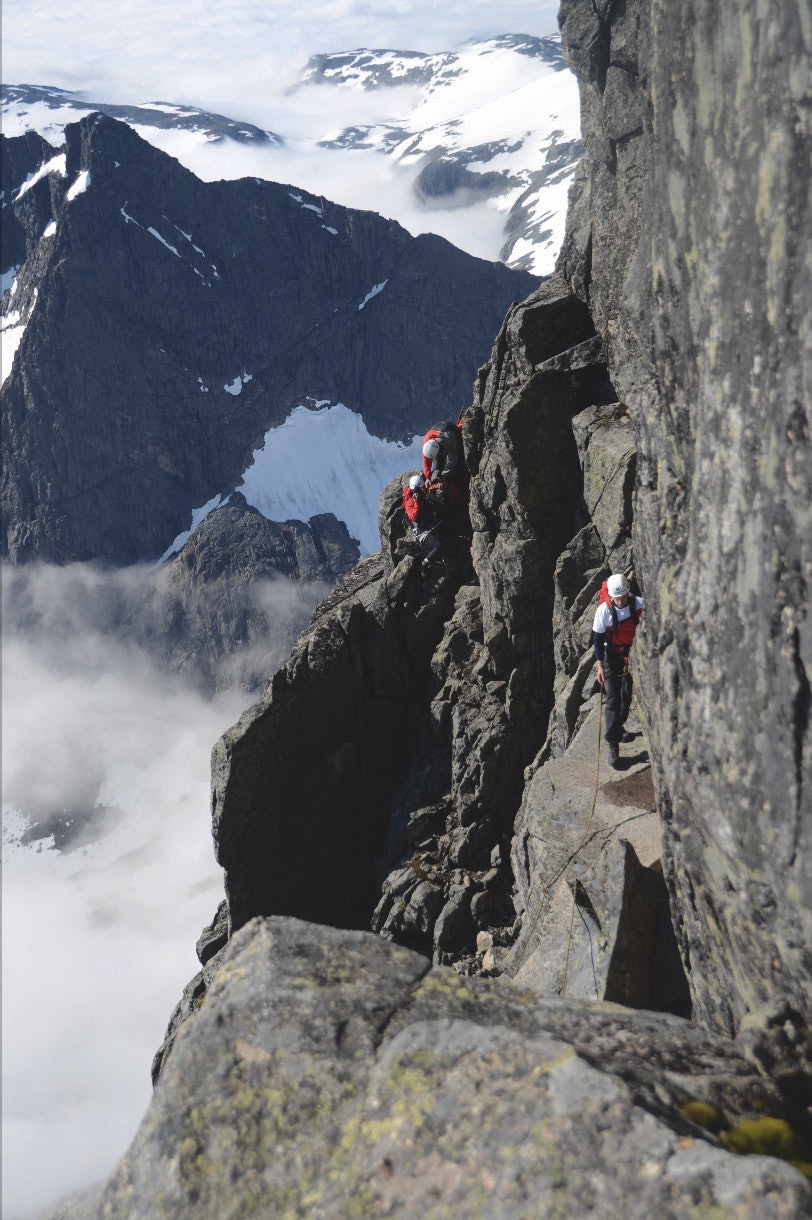 BRATT: På tur opp til Store Skagastølstind må du kunne fjellklatring. Foto: Sandra Lappegard