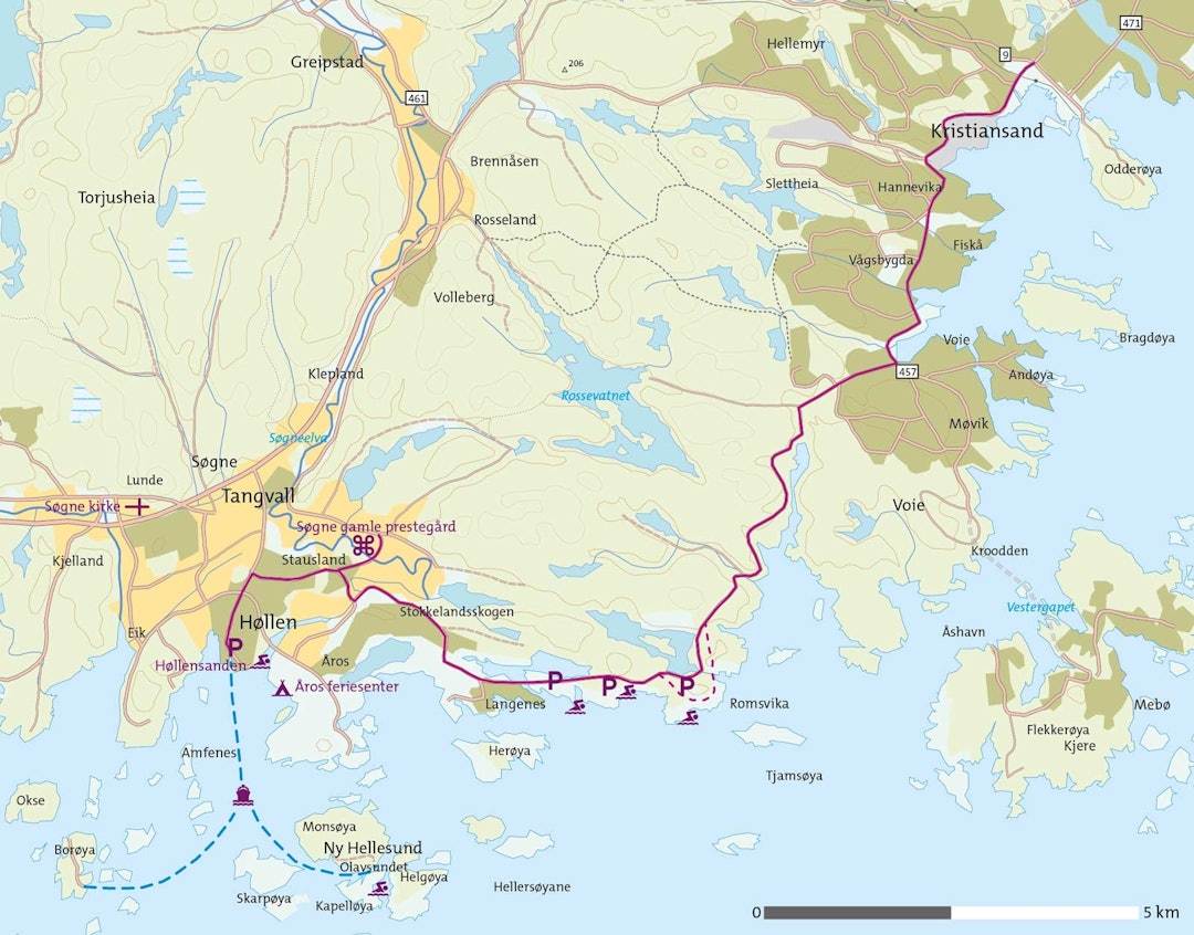 Sykkel-i-Søgne-Kart