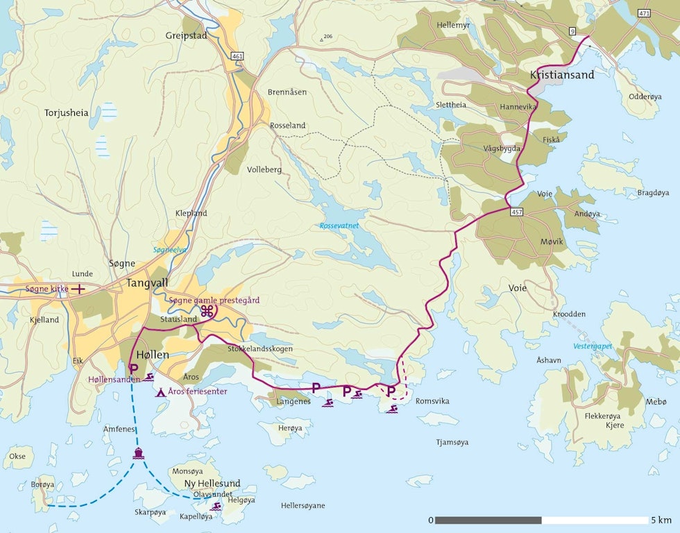 Sykkel-i-Søgne-Kart Sykkel-i-Søgne-Kart