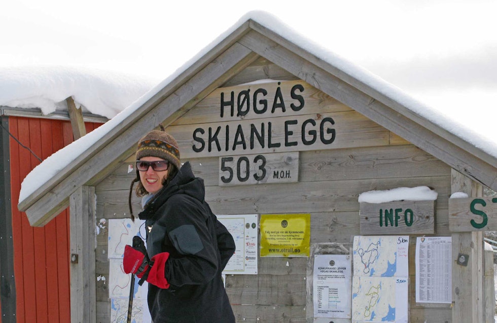 Fra Høgås skianlegg er det en rekke gode løyper. Kanskje er dette Sørlandets flotteste skiområde? Foto: Lars Verket På-ski-i-Evje-Lars-Verket-2