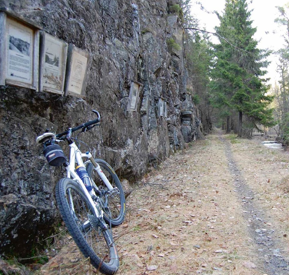 På restene av den gamle, nedlagte Flakksvannsbanen er det morsomt å sykle. Foto: Torolf Kroglund Grimevann-rundt-på-sykkel-Torolf-Kroglund-2
