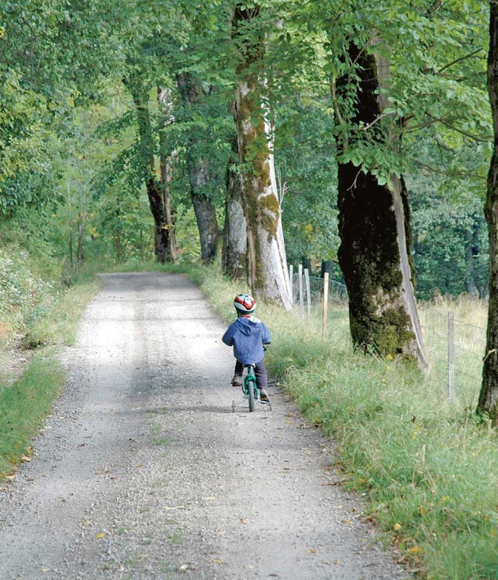 Du kan sykle rundt Vestre Grimevann og ta flere avstikkere med terrengsykkel. Du kan også sykle langs Kaldvell, som på bildet, og videre herfra på Vestlandske hovedvei til Landvik i Grimstad. Foto: Torolf Kroglund/ Lillesands-Posten Grimevann-rundt-på-sykkel-Torolf-Kroglund-3