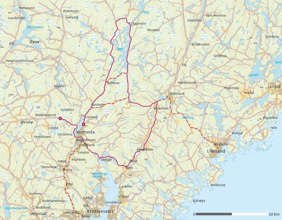 Ogge-rundt-på-sykkel-Kart Ogge-rundt-på-sykkel-Kart