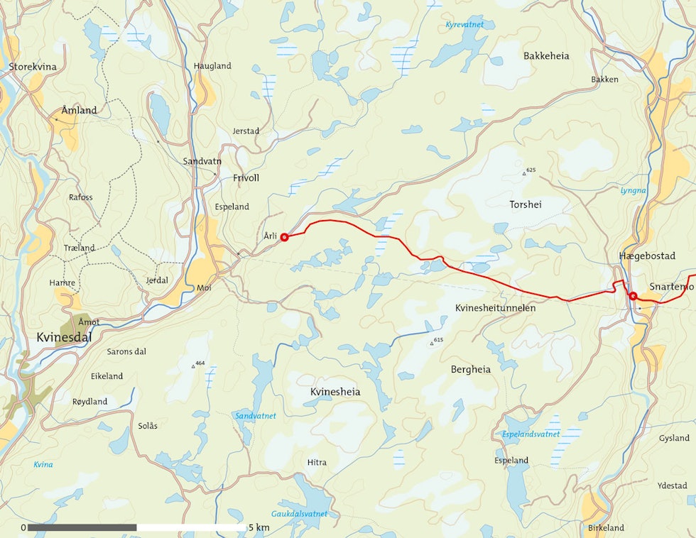 Barnevandrerstien-Kvinesdal-Snartemo-Kart Barnevandrerstien-Kvinesdal-Snartemo-Kart