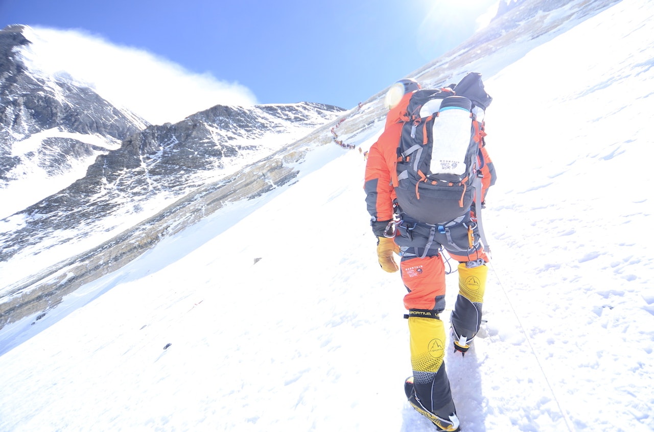 Kø til Mt. Everest. Foto: Jyamchang Bhote 