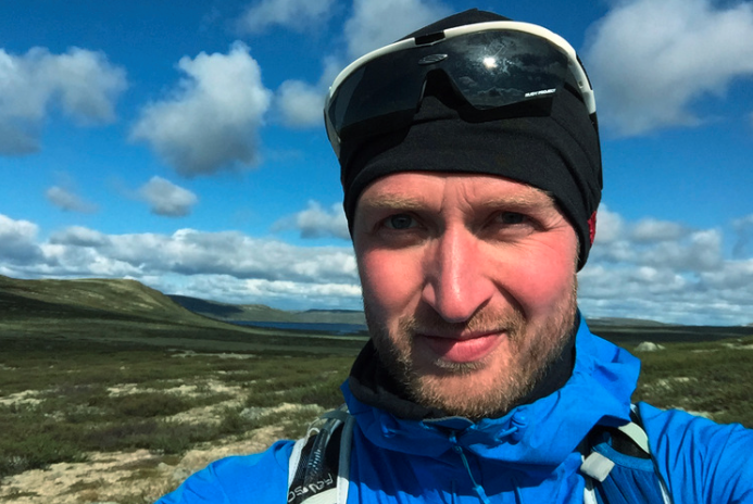 10 timers marsj på gang. Dette er før nesa blir rød. bjørnar eidsmo