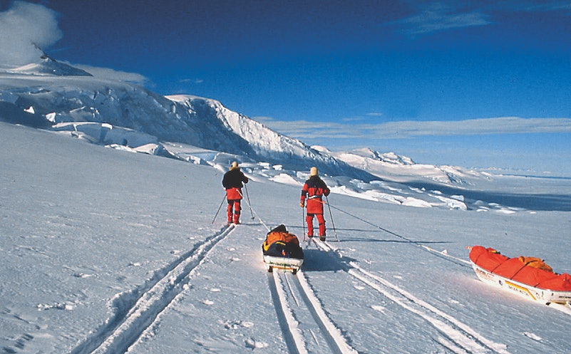 LANGTUR: Her over Axel Heiberg-breen. Foto: Privat Axel Heiberg-breen Simen Mørdre