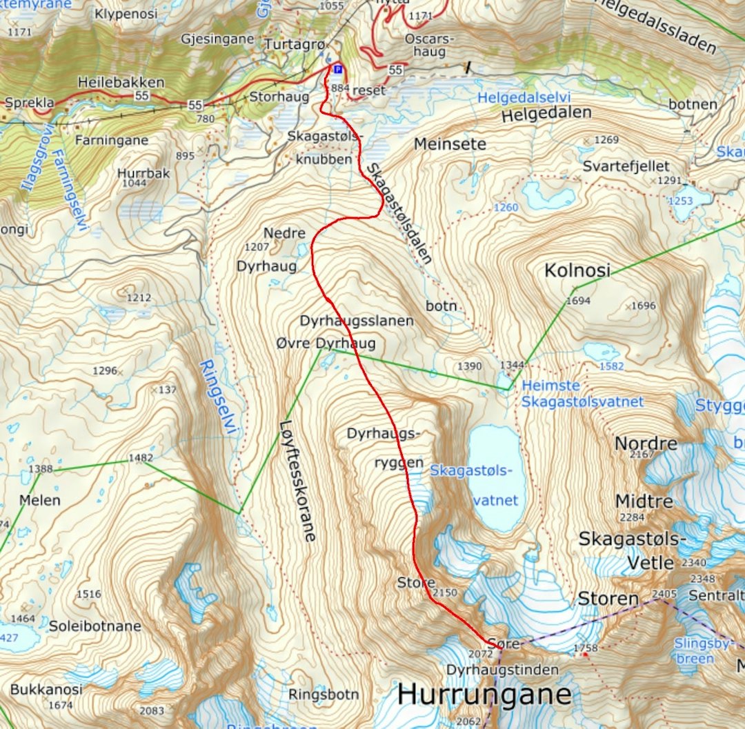 Dyrhaugsryggen Hurrungane Jotunheimen