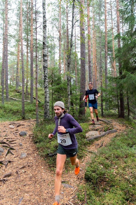 BYENS BESTE: En av Oslos sterkeste ultraløpere, Patrick Stangbye stikker avgårde i front. Foto: Tåsen-tier´n patrick stangbye