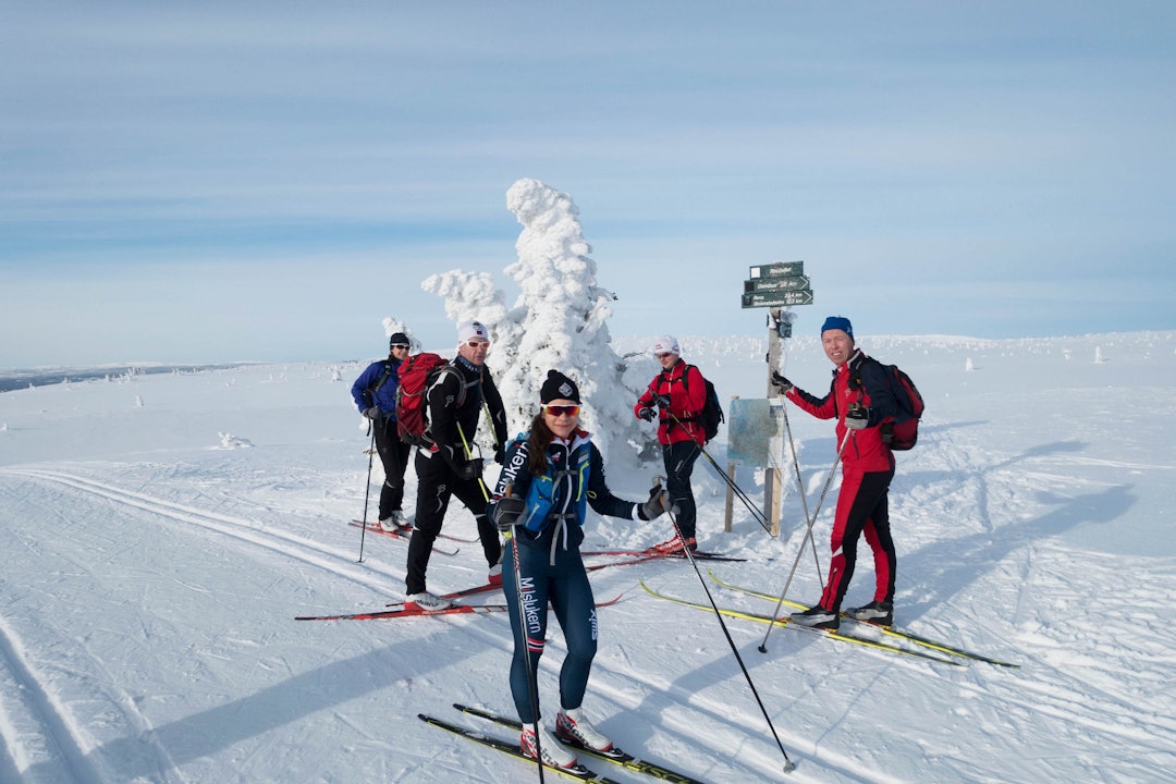 På Raufjellet møter jeg fler som også er på vei mot Sjusjøen. Foto: Lillian Langseth Raufjellet