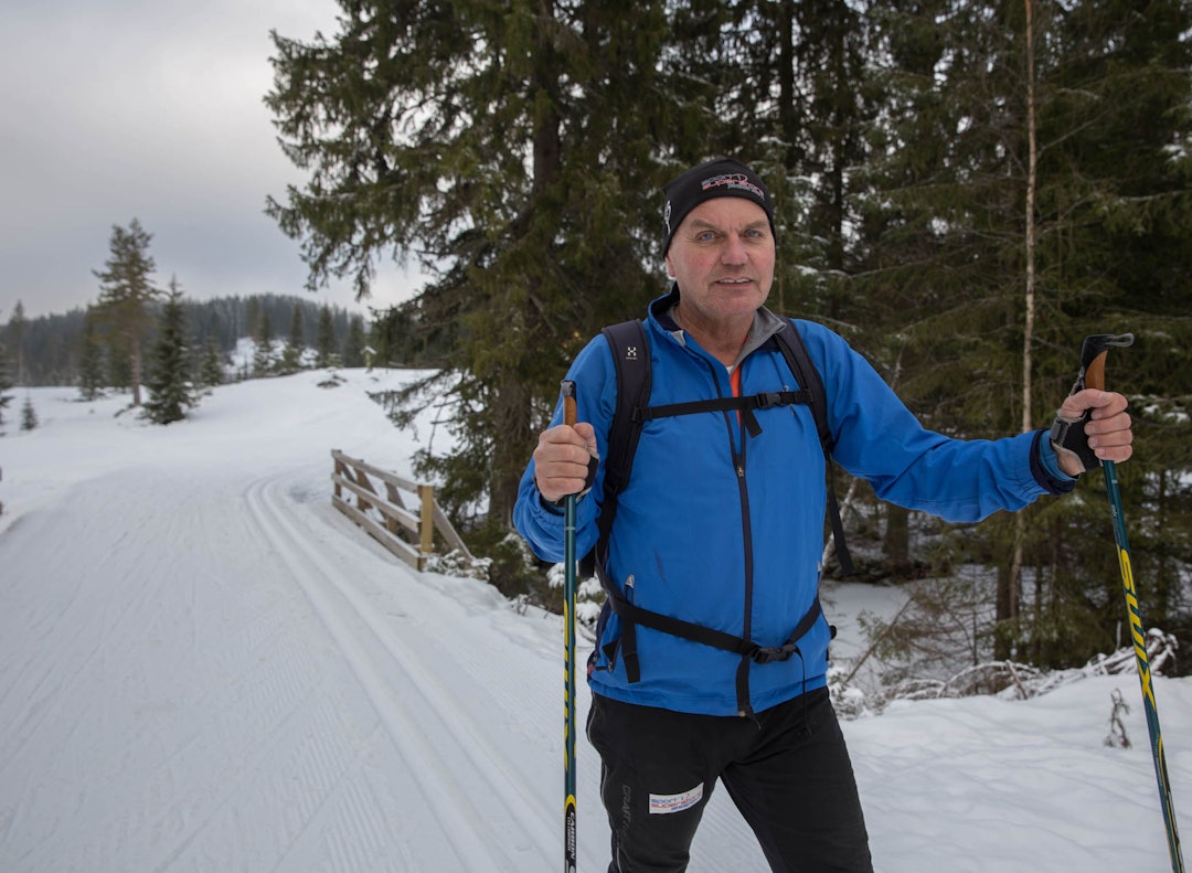 ALDER ER INGEN HINDER: Kjell Berg ligger ikke på latsiden selv om han har passert 70 år. Foto: Lillian Langseth Kjell_Berg_1