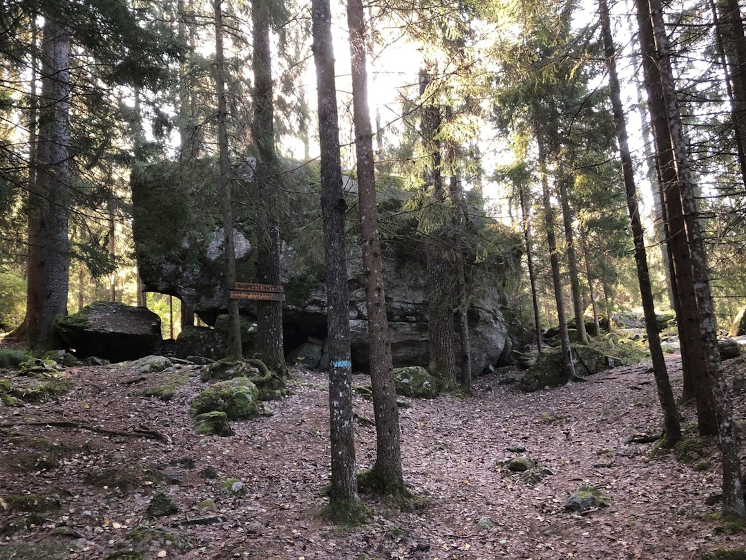 Oslomarkas største stein ligger midt i hjertet av Sørmarka, skriver kronikkforfatteren. Oslomarkas største stein sørmarka