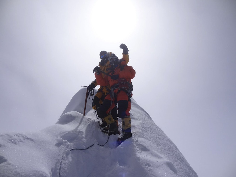 På toppen av Manaslu. På toppen av Manaslu.