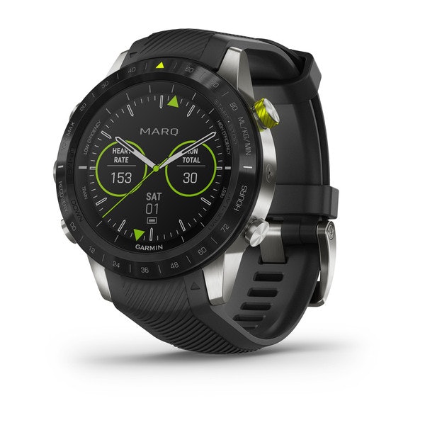 MED O2-RING: Athlete-klokken lar deg vise o2-opptaket ditt til omverdenen på et øyeblikk. Garmin MARQ Athlete pulsklokke