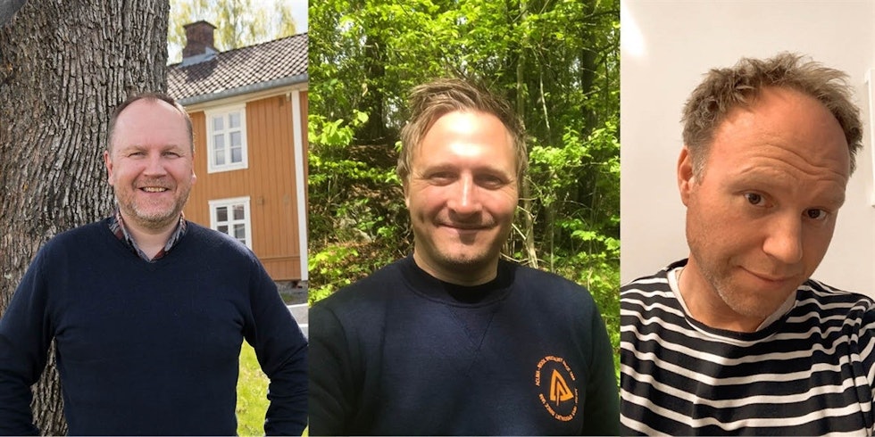 Thor Øyvind Hagen, salgs- og markedssjef i ALFA, markedssjef Ole Magnus Halvorsen i Aclima og salgssjef i Drytech, Kyrre Jonassen. markedssjefer norsk sportsbransje aklima alfa drytech