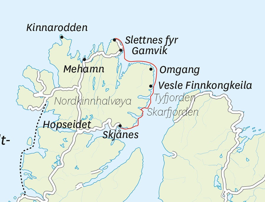 Nordkinn-padling-kart