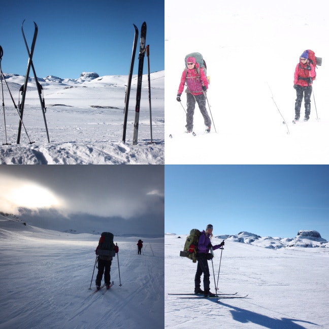 TRENE SEG OPP: Jeg må trene på å bære med meg 20-25 kilo på ryggen når jeg har satt meg som mål å gå Norge på langs. tine larsen