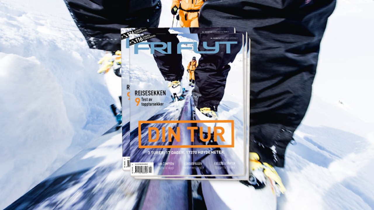 FORSIDA: Fotograf Jeremy Bernard hadde Julien Regnier mellom beina da han tok forsidebildet et sted mellom Zermatt og Chamonix. FORSIDA: Fotograf Jeremy Bernard hadde Julien Regnier mellom beina da han tok forsidebildet et sted mellom Zermatt og Chamonix.