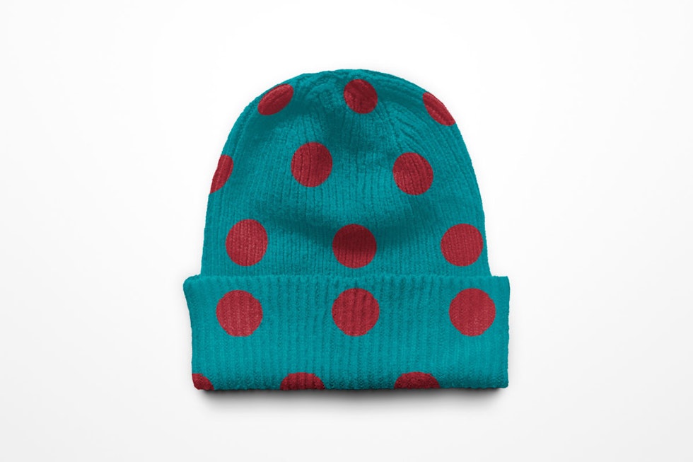 Korona lue utemagasinet knitted cap polka dot