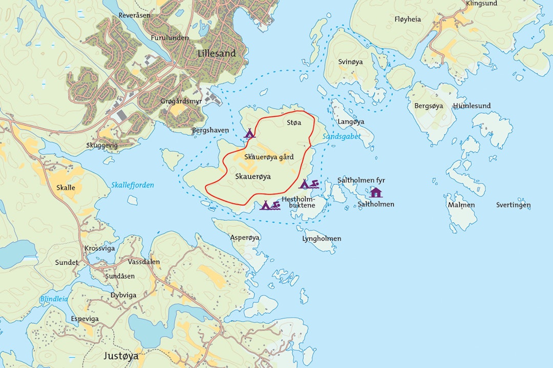 Skauerøya kart
