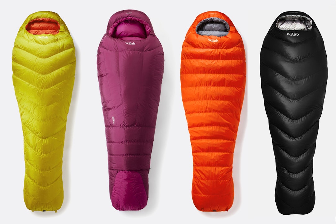 Rab har soveposer for alle former og fasonger, til alle opplevelser. rab soveposer lineup