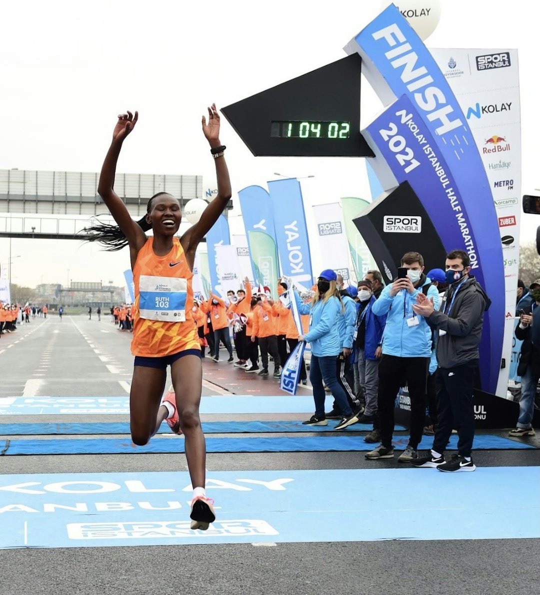 REKORD: Ruth Chepgnetich løp årets Istanbul halvmaraton på 1.04.02 i Vaporfly. Istanbul Marathon