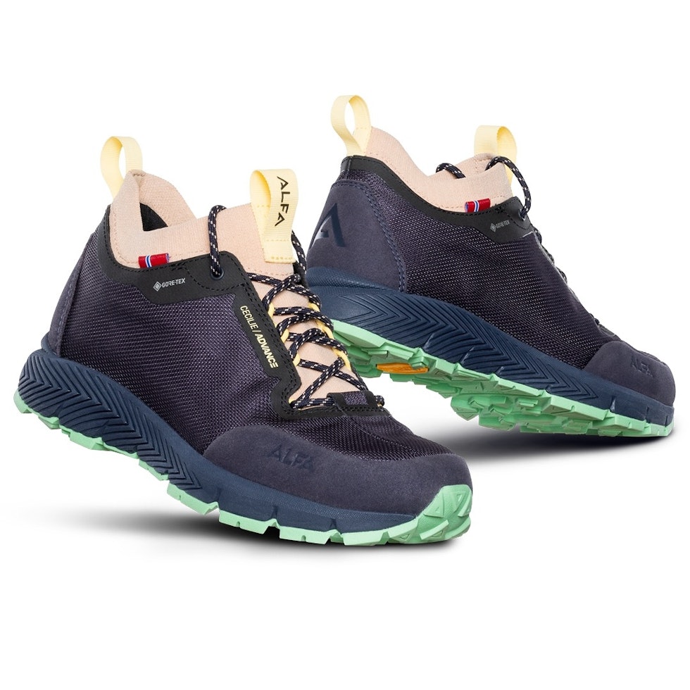 LAV MODELL: Alfa Cecilie Low GTX er en lav tursko med Vibram-såle. Alfa cecilie Low