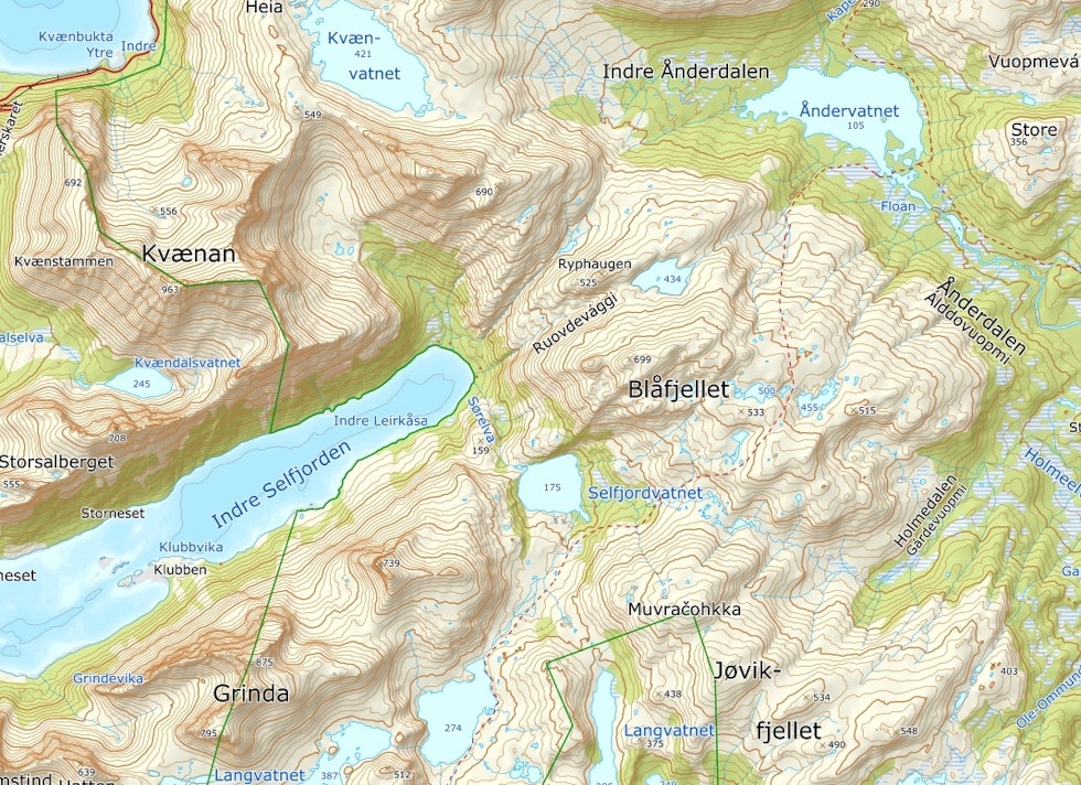 kart senja indre selfjord