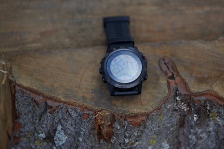 MED KART: Garmin Fenix 5X+ Sapphire kommer med godt nøyaktig kart ferdig installert på klokka. Foto: Øyvind Aas Garmin Fenix 5X+ Sapphire pulsklokke til test