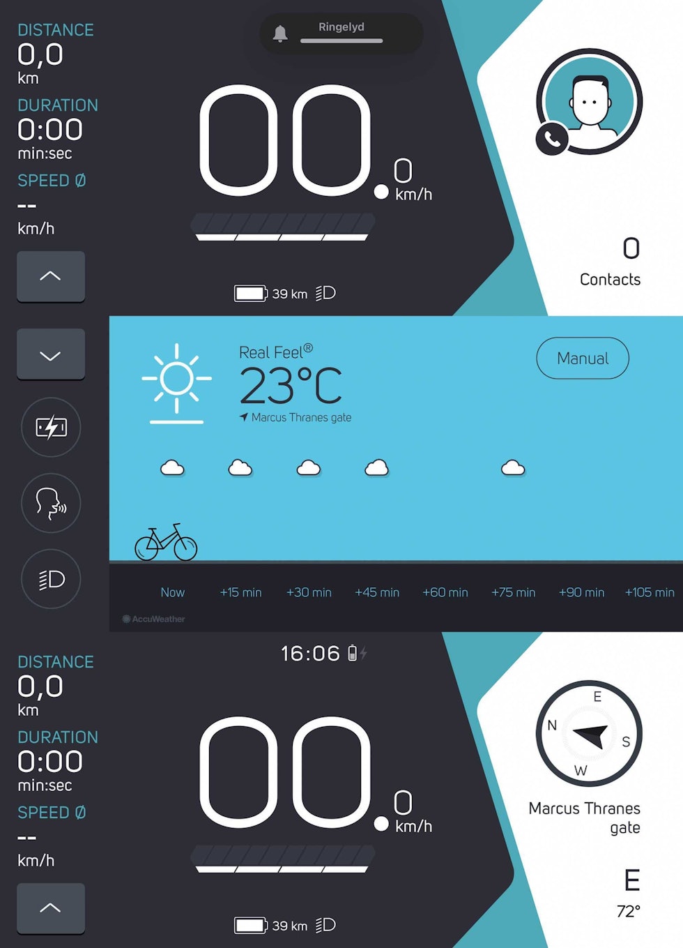 APP-APP! Kobler du smarttelefonen din til Bosch-motoren på Electra Path Go kan du både få opp navigasjon, ringe kontakter og se værmelding. test electra path go elsykkel 2021