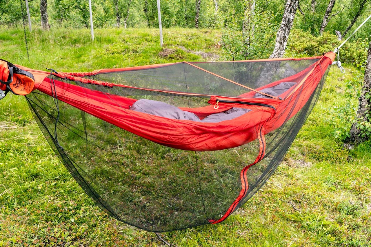Sea to Summit Hammock Bug-net kan brukes på flere typer hengekøyer Sea to Summit Hammock Bug-net myggnetting til hengekøye